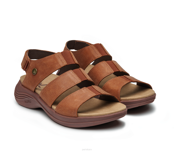 brun cognac chaussures Kuru 68LZ99 muse de la coda femmes