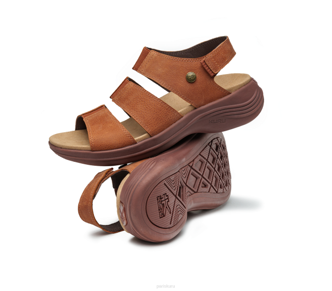 brun cognac chaussures Kuru 68LZ99 muse de la coda femmes