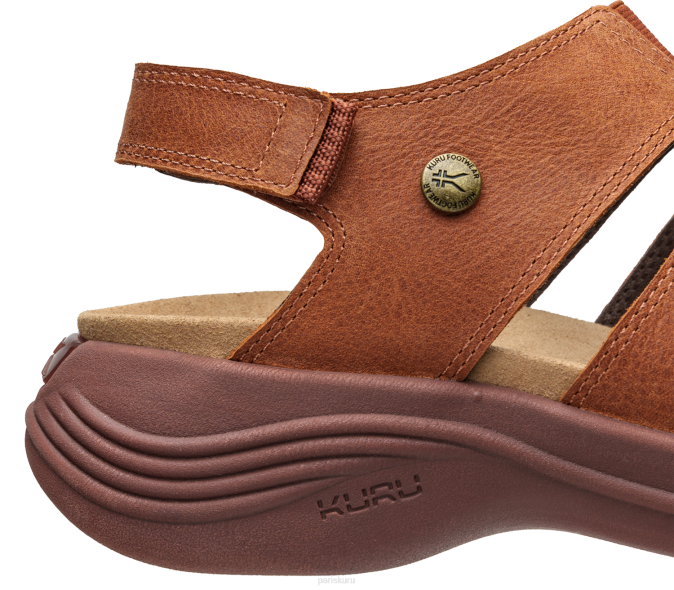 brun cognac chaussures Kuru 68LZ99 muse de la coda femmes