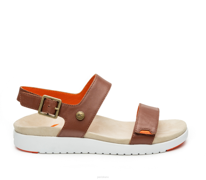 brun noyer/orange sanguine chaussures Kuru 68LZ111 glisser femmes