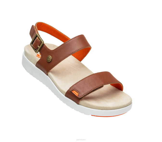 brun noyer/orange sanguine chaussures Kuru 68LZ111 glisser femmes