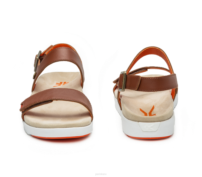 brun noyer/orange sanguine chaussures Kuru 68LZ111 glisser femmes