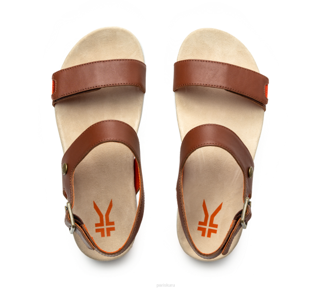 brun noyer/orange sanguine chaussures Kuru 68LZ111 glisser femmes