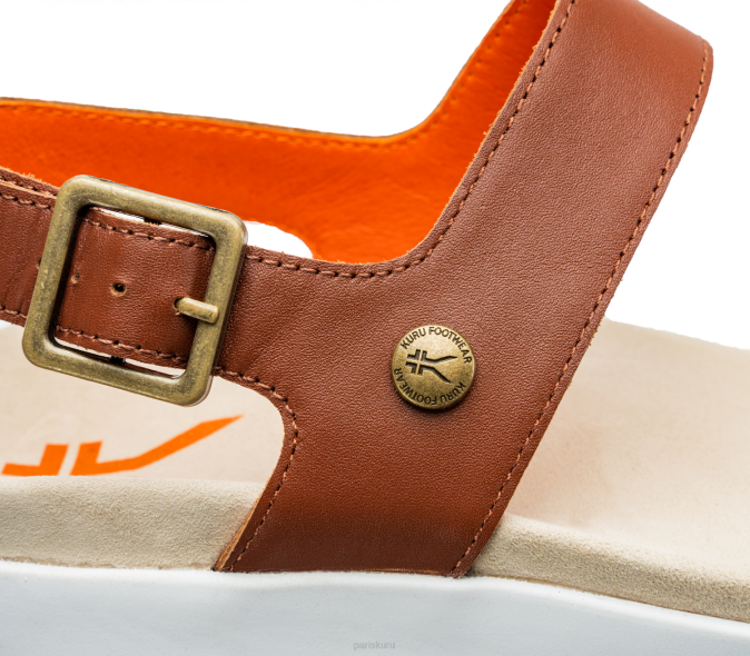 brun noyer/orange sanguine chaussures Kuru 68LZ111 glisser femmes