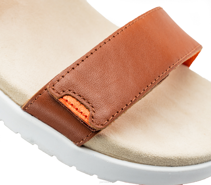 brun noyer/orange sanguine chaussures Kuru 68LZ111 glisser femmes