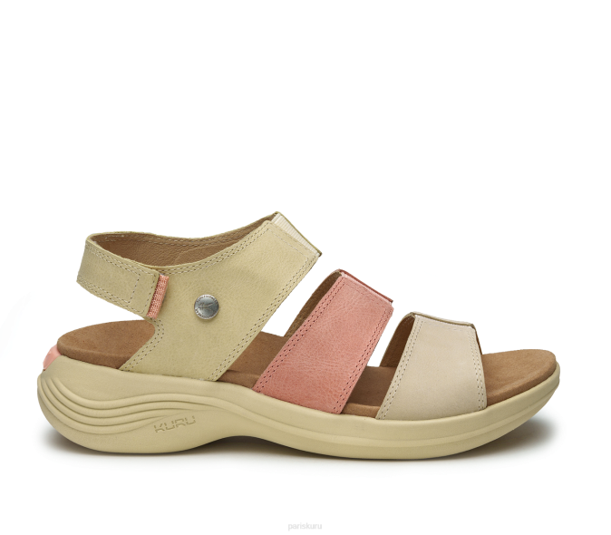 paille/pêche clair chaussures Kuru 68LZ110 muse de la coda femmes