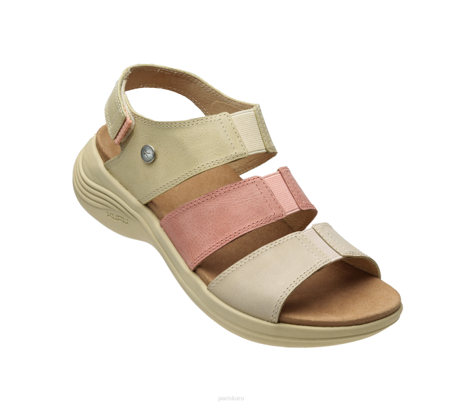 paille/pêche clair chaussures Kuru 68LZ110 muse de la coda femmes
