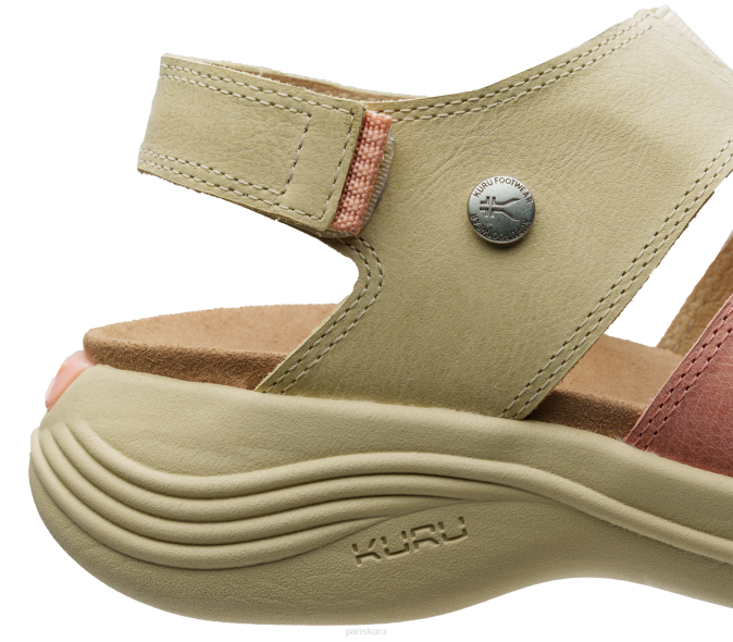 paille/pêche clair chaussures Kuru 68LZ110 muse de la coda femmes