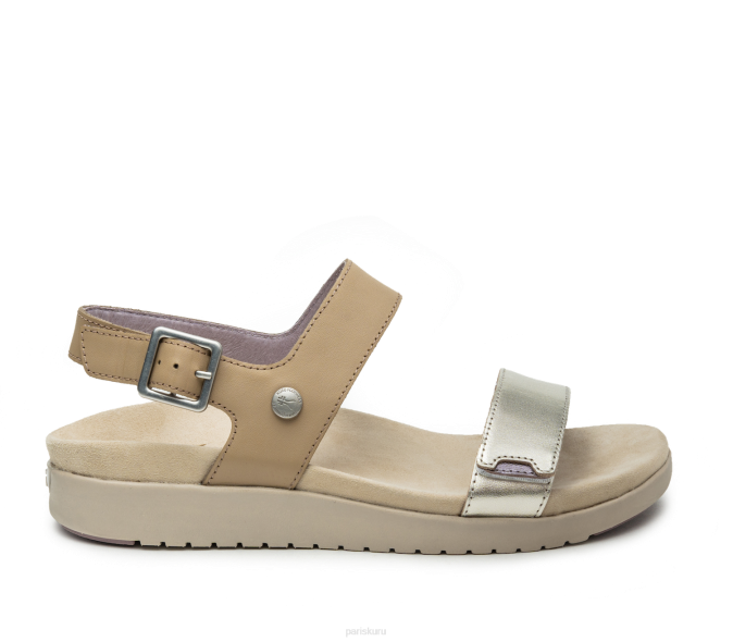 taupe/métallisé chaussures Kuru 68LZ116 glisser femmes