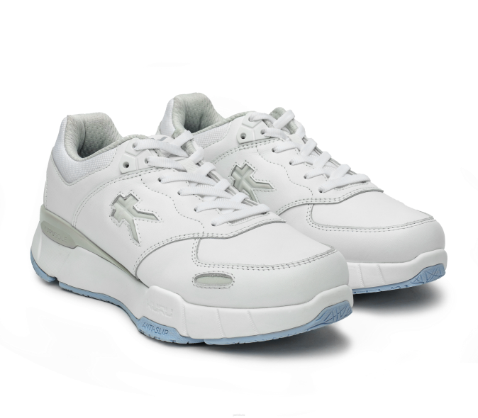 blanc brillant/brouillard bleu chaussures Kuru 68LZ49 large cinétique femmes