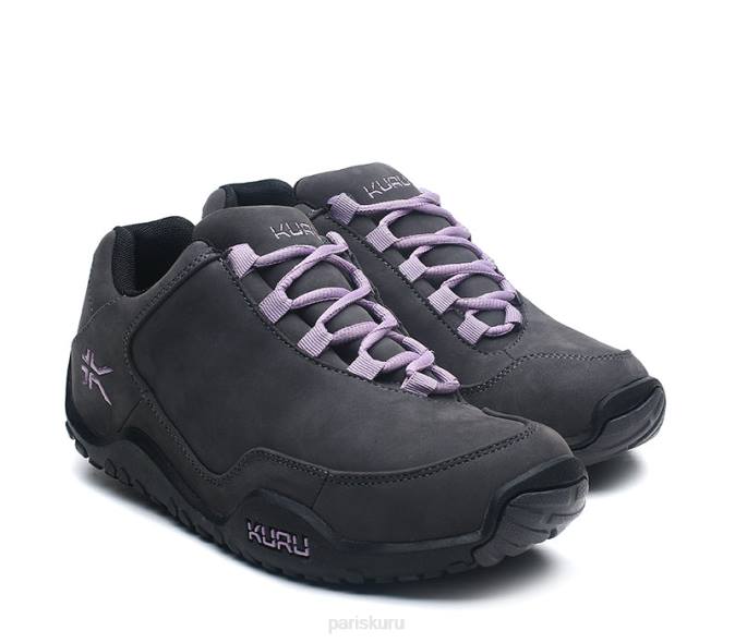 gris fumé/noir de jais/violet chaussures Kuru 68LZ51 chicane large femmes
