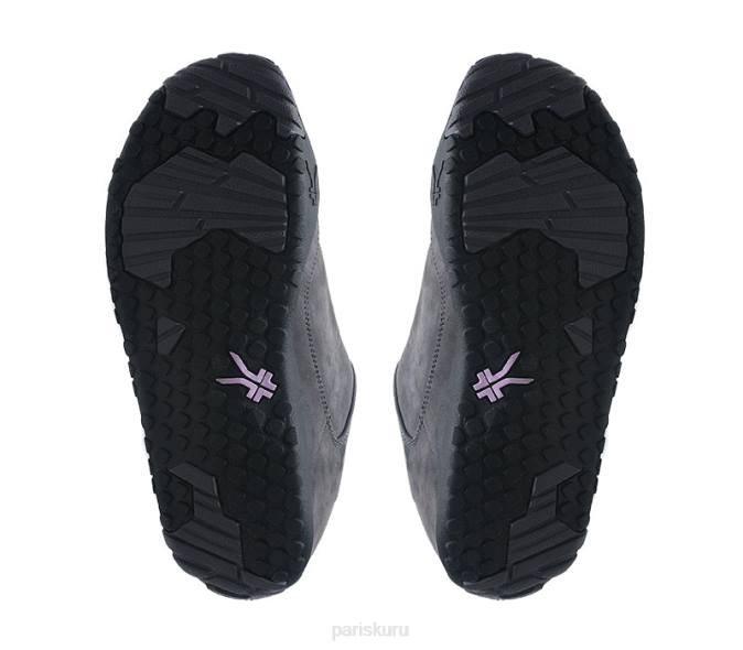 gris fumé/noir de jais/violet chaussures Kuru 68LZ51 chicane large femmes