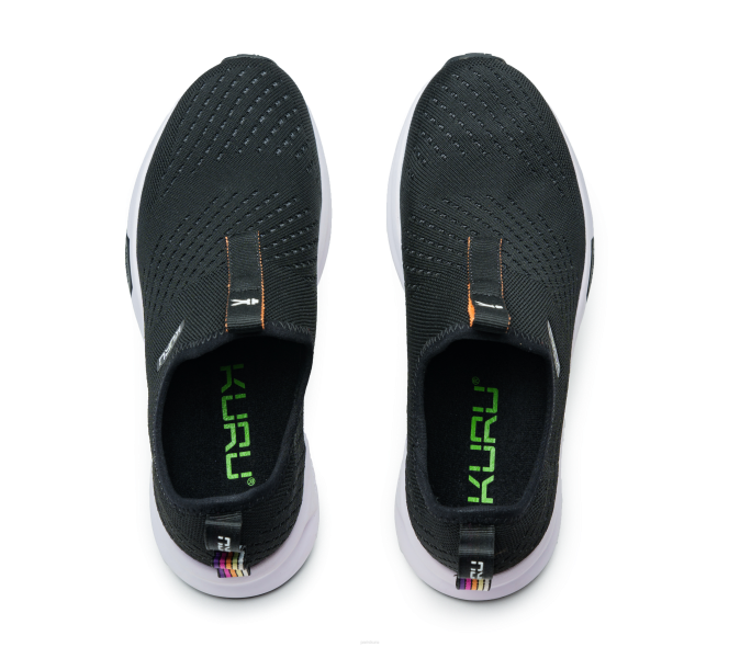 noir de jais chaussures Kuru 68LZ77 atome slip-on femmes