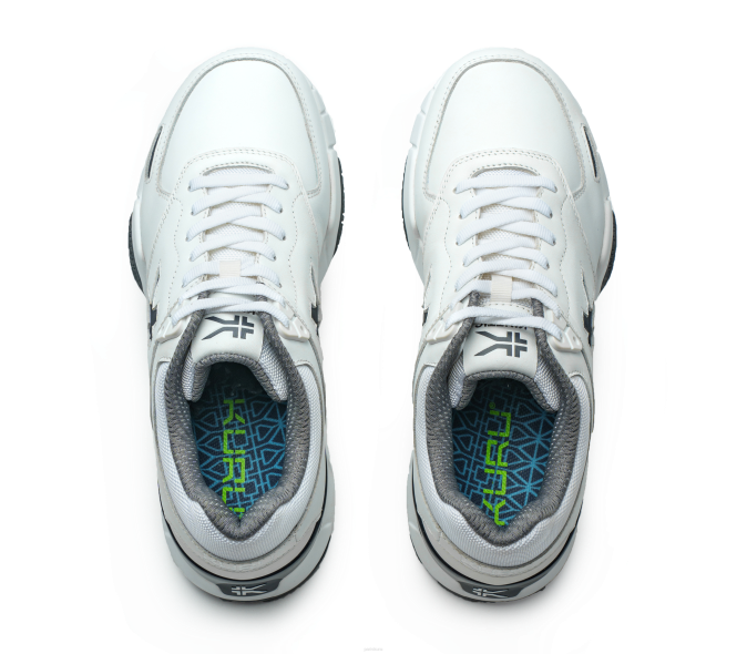 blanc brillant/graphite chaussures Kuru 68LZ168 large cinétique Hommes