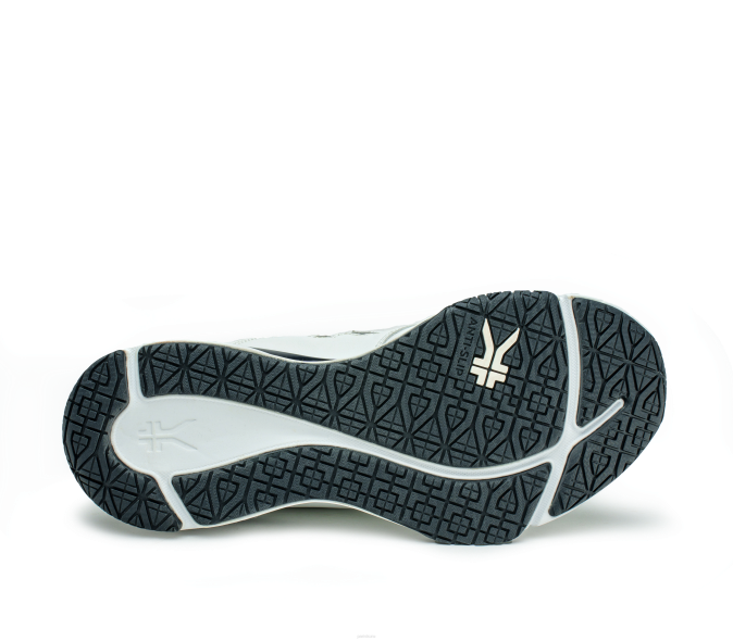 blanc brillant/graphite chaussures Kuru 68LZ168 large cinétique Hommes