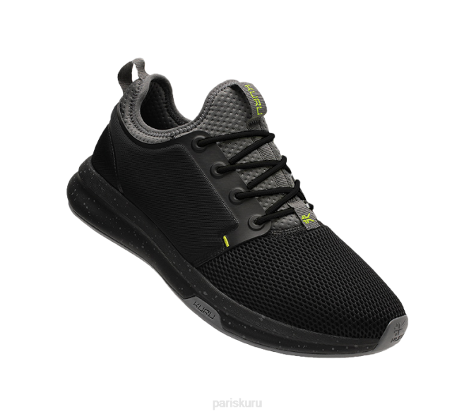noir de jais/citron chaussures Kuru 68LZ171 large de l\'atome Hommes