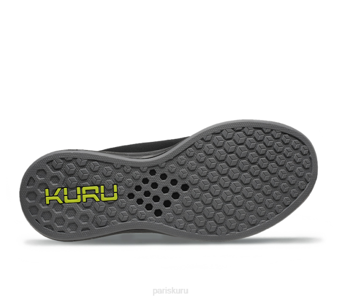 noir de jais/citron chaussures Kuru 68LZ171 large de l\'atome Hommes