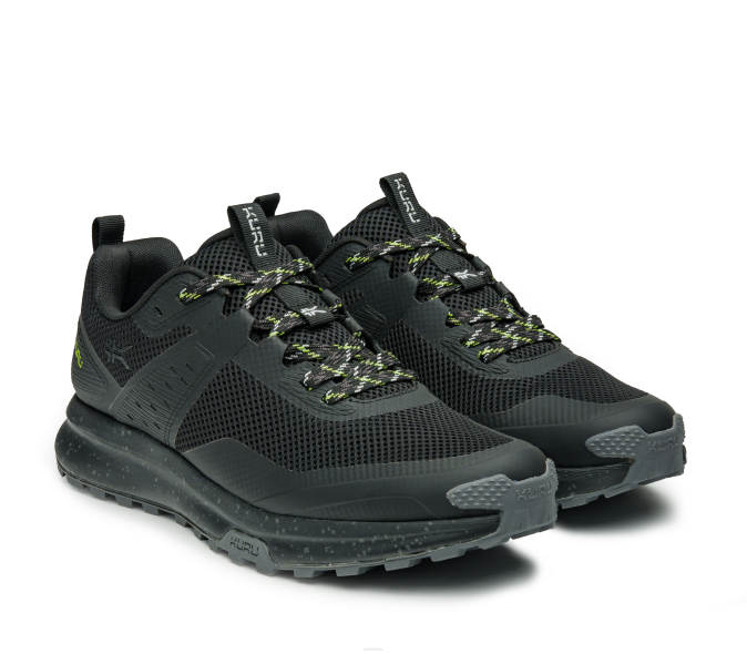 noir de jais/vert k u r u chaussures Kuru 68LZ145 piste d\'atome Hommes