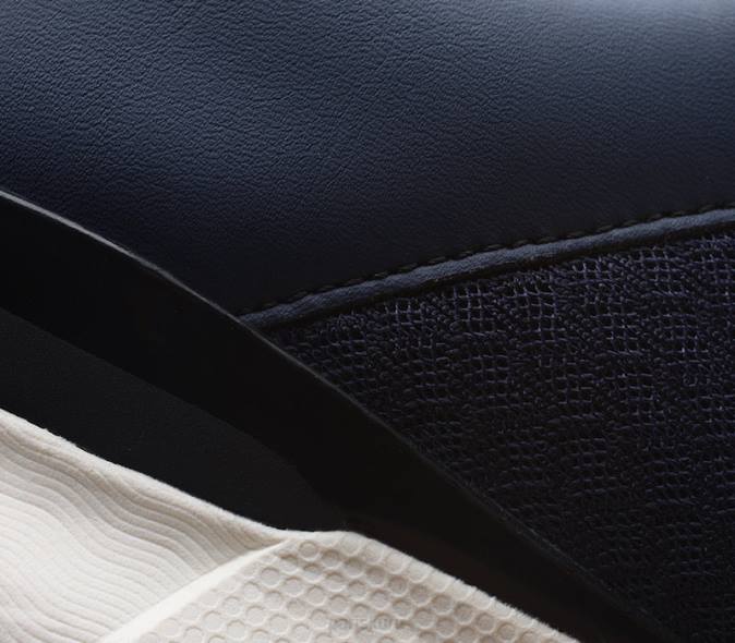 bleu nuit/blanc/noir de jais chaussures Kuru 68LZ172 large quantique Hommes – Image 10