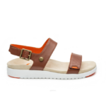 brun noyer/orange sanguine chaussures Kuru 68LZ111 glisser femmes