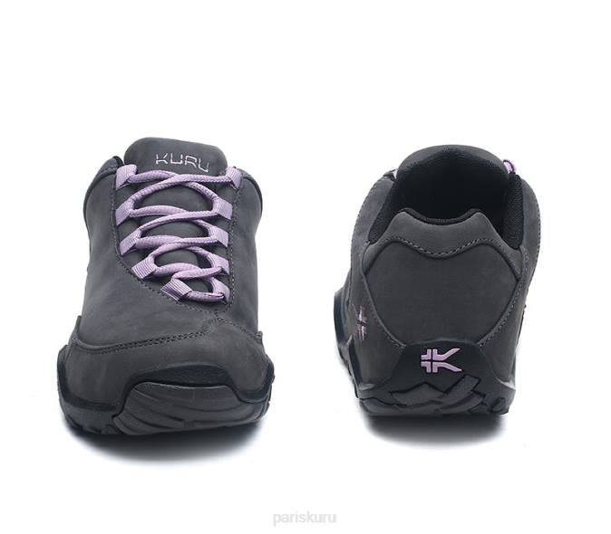 gris fumé/noir de jais/violet chaussures Kuru 68LZ51 chicane large femmes – Image 4