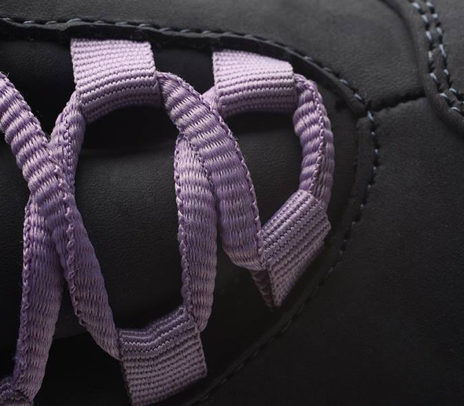 gris fumé/noir de jais/violet chaussures Kuru 68LZ51 chicane large femmes – Image 7