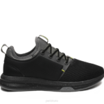 noir de jais/citron chaussures Kuru 68LZ171 large de l'atome Hommes