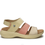 paille/pêche clair chaussures Kuru 68LZ110 muse de la coda femmes