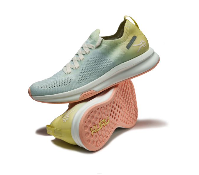 sorbet citron vert/bleu brume chaussures Kuru 68LZ4 flux femmes – Image 7